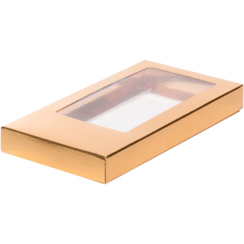 Коробка для шоколадной плитки 160*80*17мм золото
